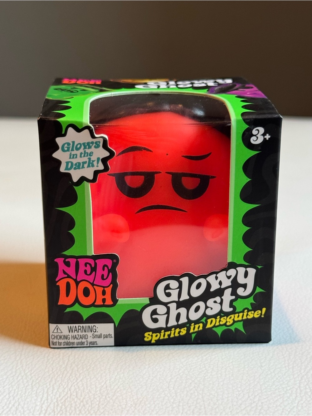 Needoh Glowy Ghost Halloween Squishy Fidget Glow in the Dark NEW SHIPS TODAY!